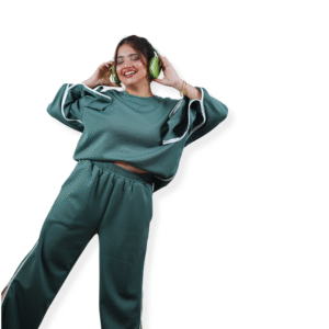 eucalyptus overfit sweatshirt & wide leg pants set